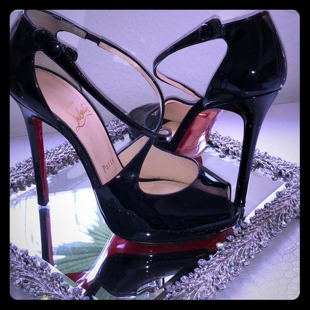 AUTHENTIC Christian Louboutin Black patent heels 👠 Bought from Jenna Jameson